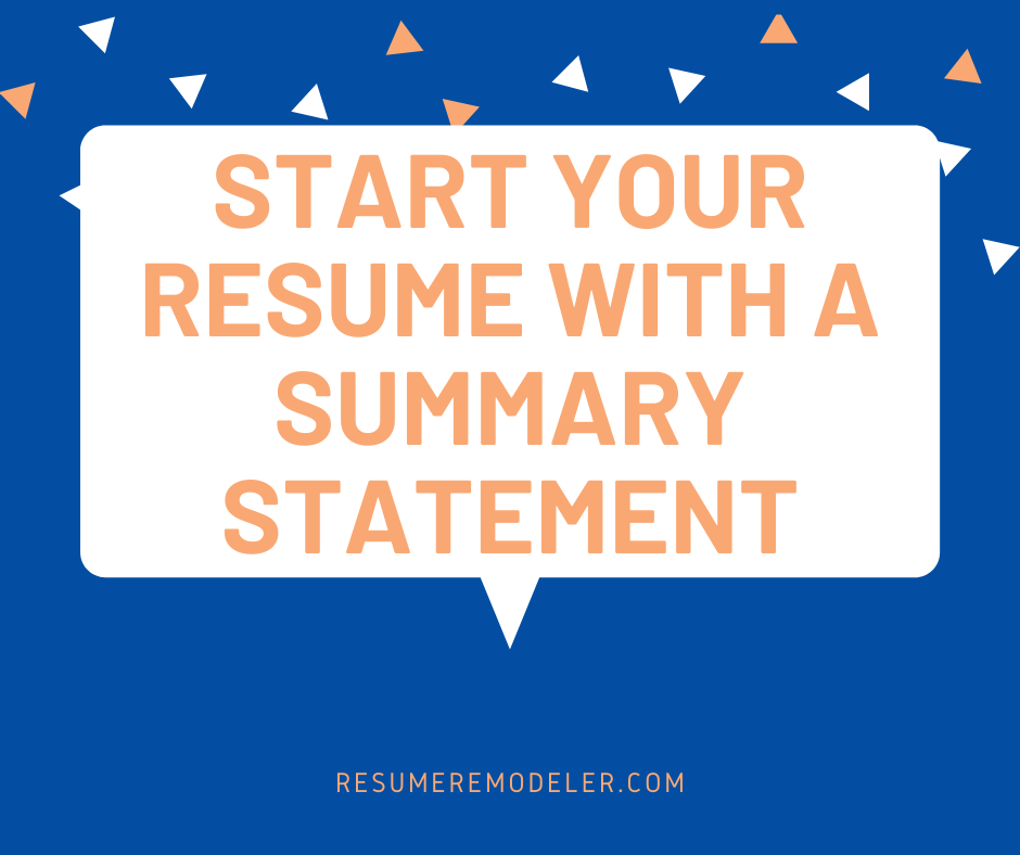 Read more about the article Resume With Summary Statement – A Must Have